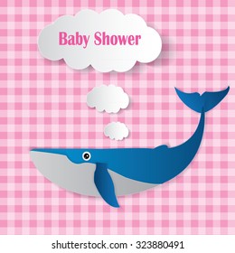 baby shower card design. vector illustration