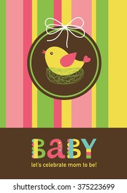 baby shower card design. vector illustration