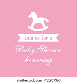 baby shower card design vector illustration