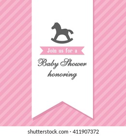 baby shower card design vector illustration