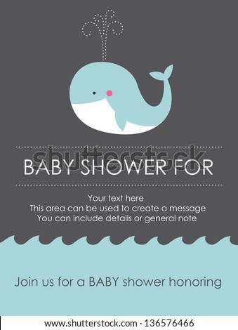 baby shower card design. vector illustration