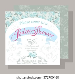 Baby shower card with different kids gift