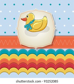 baby shower card with duck