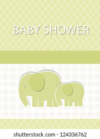 baby shower card with elephant