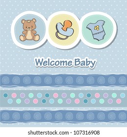 baby shower card with funny animals