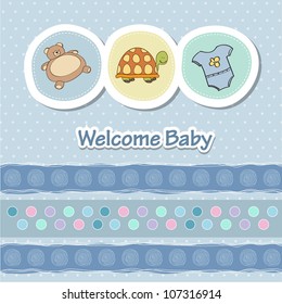 baby shower card with funny animals