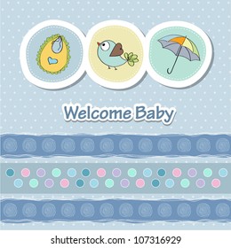 baby shower card with funny animals