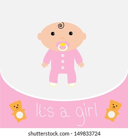 Baby shower card. It's a girl