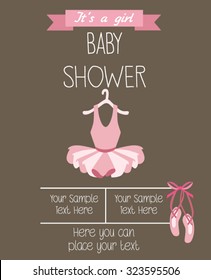 Baby Shower card for girls