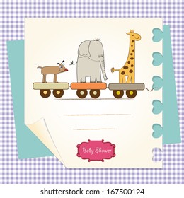 baby shower card, illustration in vector format