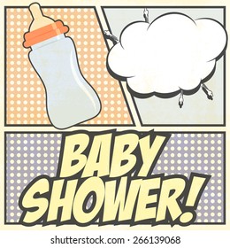 baby shower card, illustration in vector format