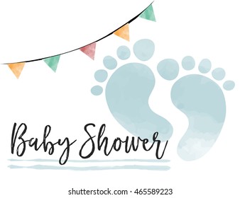 baby shower card, illustration in vector format