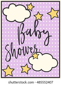 baby shower card, illustration in vector format