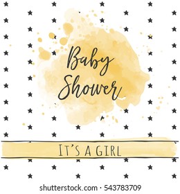 baby shower card, illustration in vector format