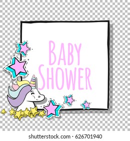 baby shower card, illustration in vector format