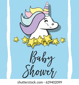 baby shower card, illustration in vector format