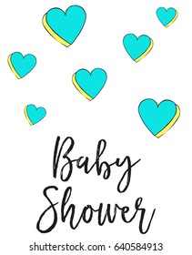 baby shower card, illustration in vector format