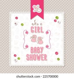 Baby shower card (It's a Girl)