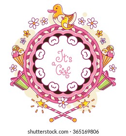 Baby shower card (It's a Girl)