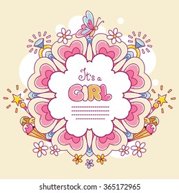 Baby shower card (It's a Girl)