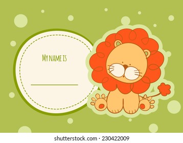 Baby Shower Card With Lion