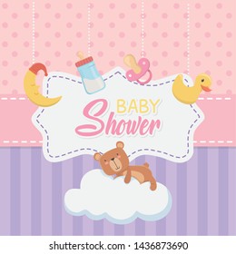 baby shower card with little bear teddy and accessories set baby shower card with little bear teddy and accessories set