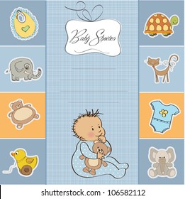 baby shower card with little baby boy