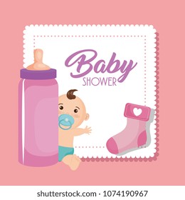 baby shower card with little boy