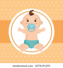 baby shower card with little boy