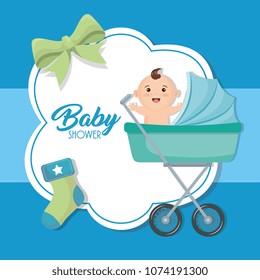 baby shower card with little boy