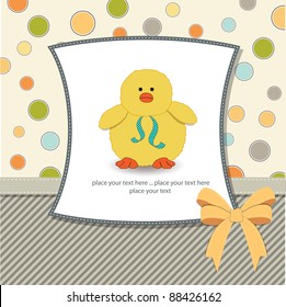 Baby Shower Card With Little Duck