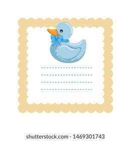 baby shower card with little ducky
