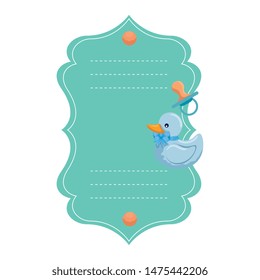 baby shower card with little ducky