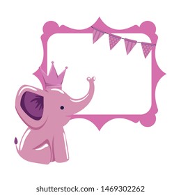 baby shower card with little elephant