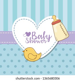 baby shower card with milk bottle