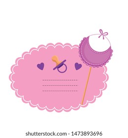 baby shower card with moon