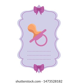 baby shower card with pacifier