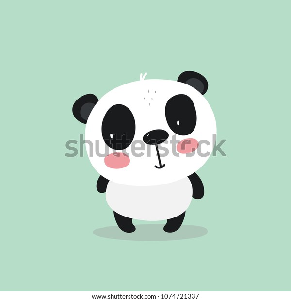 Baby Shower Card Panda Vector Print Stock Vector Royalty Free 1074721337