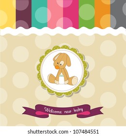baby shower card  with puppy