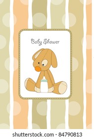baby shower card with puppy toy