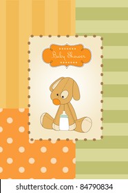 baby shower card with puppy toy