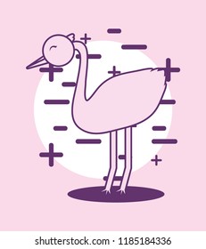 baby shower card with stork
