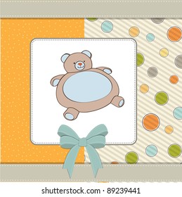 baby shower card with teddy