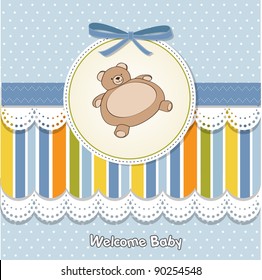 baby shower card with teddy