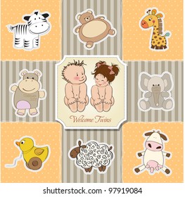 baby shower card template. vector illustration