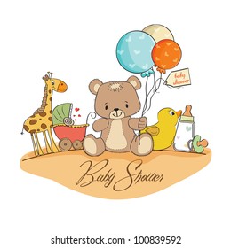 Baby Shower Card With Toys