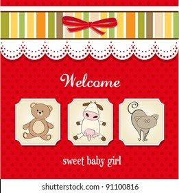 baby shower card with toys
