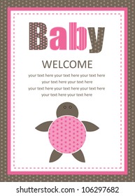 baby shower card. vector illustration