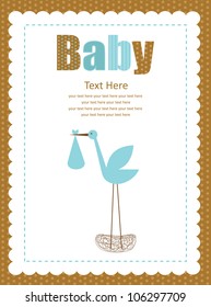 baby shower card. vector illustration