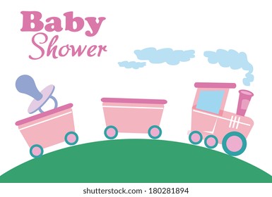 baby shower card vector illustration